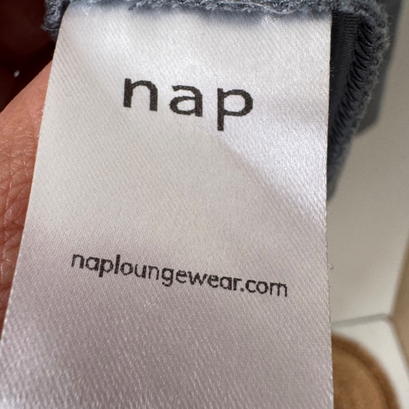 Nap Loungewear Drape Shirt Robe Maxi Dress in frost blue M - Picture 7 of 9